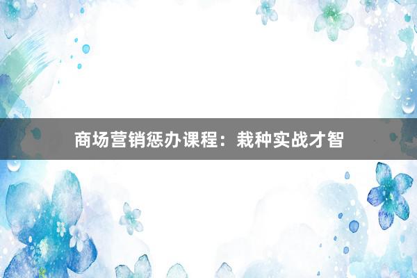 商场营销惩办课程：栽种实战才智